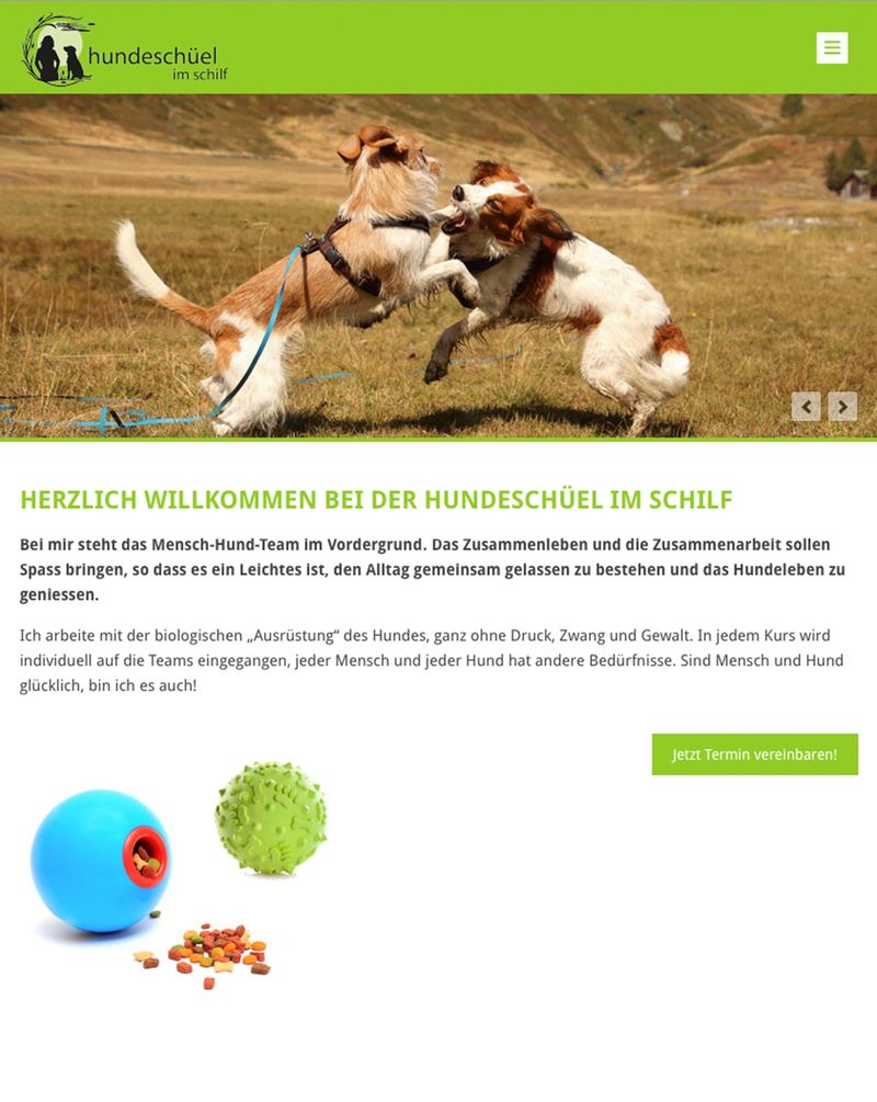 Website Hundeschule im Schilf