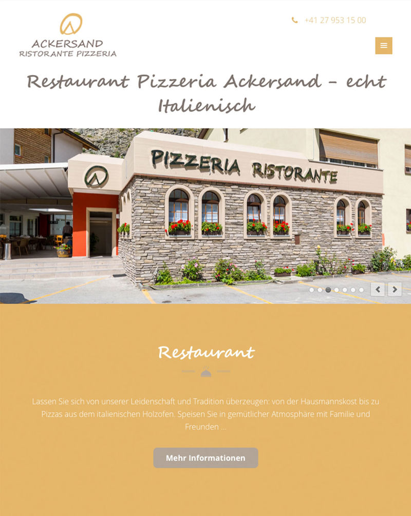 Responsive Website - Hotel Restaurant Ackersand