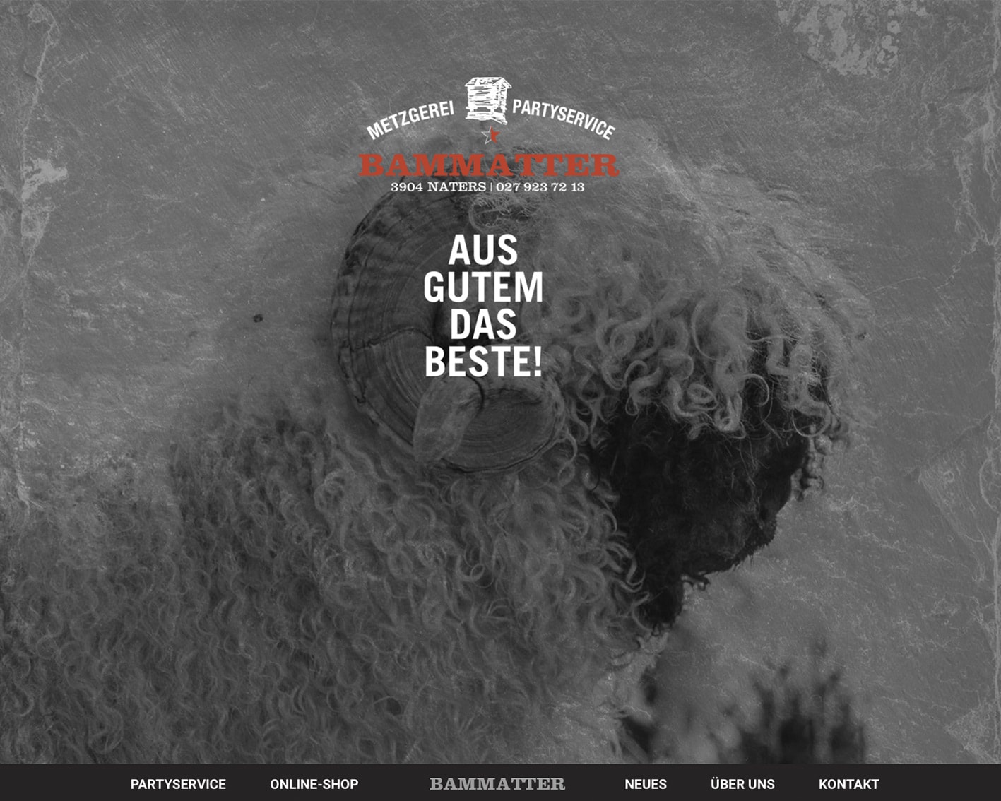 Website Erstellung Metzgerei Bammatter in Naters